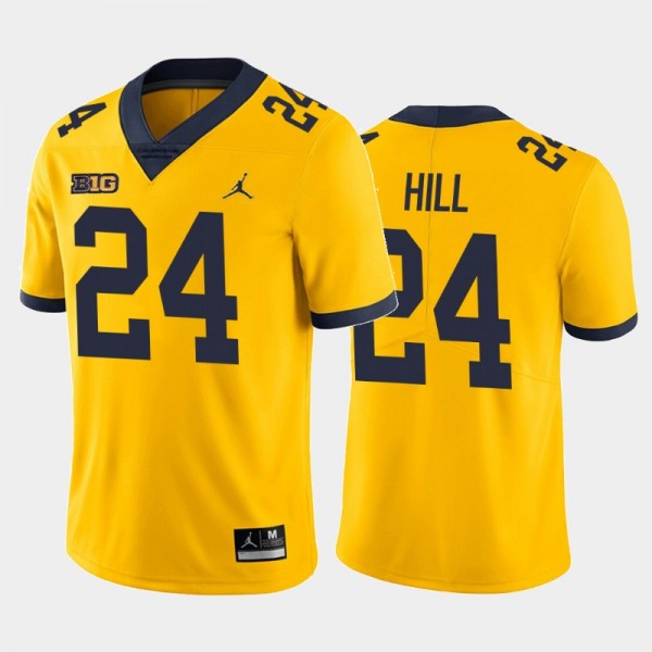 College Football Michigan Wolverines Lavert Hill Yellow Alternate Jersey