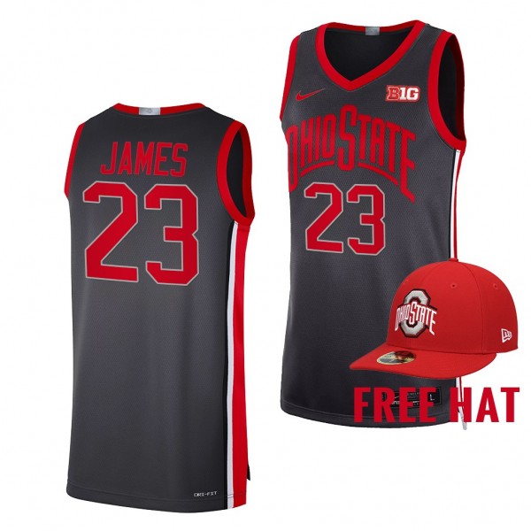 LeBron James #23 Ohio State Buckeyes Throwback 90s Limited Alternate Gray Jersey