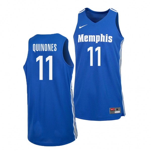Memphis Tigers Lester Quinones #11 Blue College Basketball Jersey