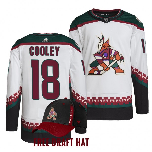 2022 NHL Draft Logan Cooley Coyotes #18 White Auth...