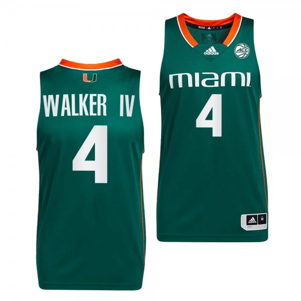 Lonnie Walker IV Miami Hurricanes #4 Green College...