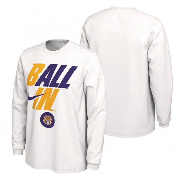 LSU Tigers Nike Ball In Bench T-Shirt White