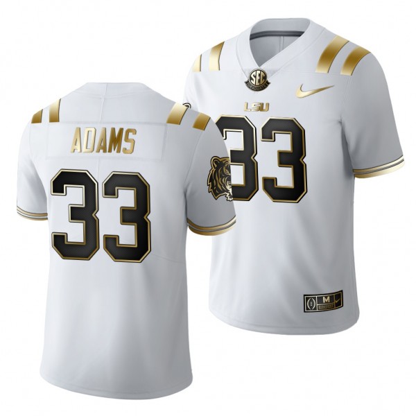 LSU Tigers Jamal Adams #33 White Golden Edition Jersey Limited NFL