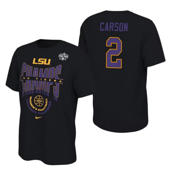 Jasmine Carson LSU Tigers 2023 NCAA Women's Basketball National Champions Locker Room T-Shirt Black