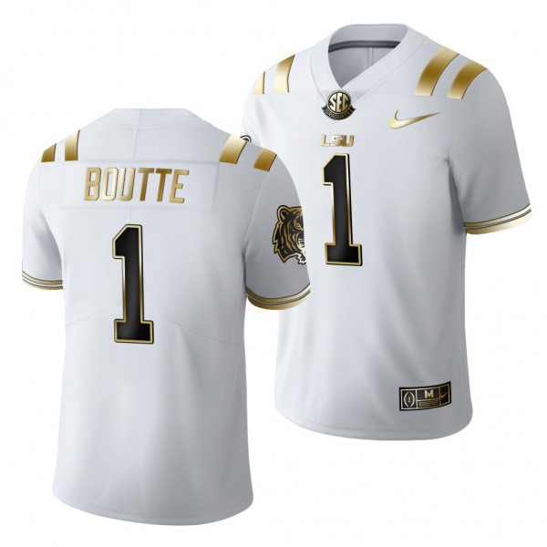 LSU Tigers Kayshon Boutte #1 White Golden Edition Jersey 2021-22 Limited Football