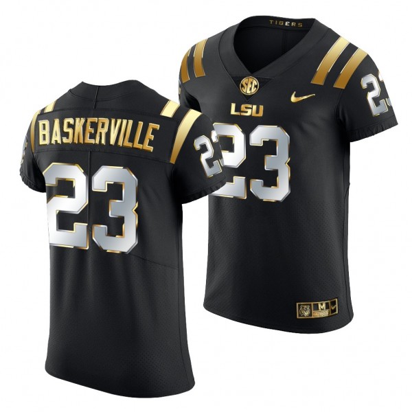 LSU Tigers Micah Baskerville #23 Black Golden Edit...
