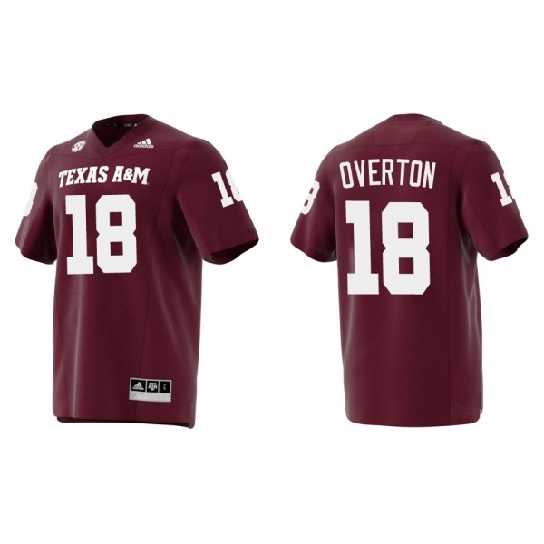 LT Overton Texas A&M Aggies Maroon Premier Strategy Jersey