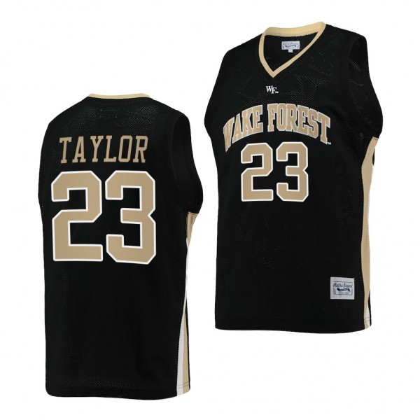 Lucas Taylor #23 Wake Forest Demon Deacons College Basketball Retro Jersey Black