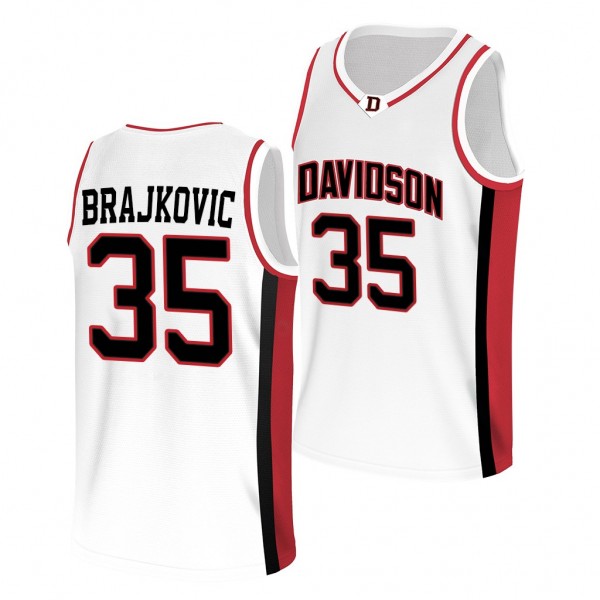 Luka Brajkovic #35 Davidson Wildcats 2022 College ...