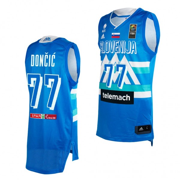 Slovenia Luka Doncic Blue 2021 First Olympics Bert...