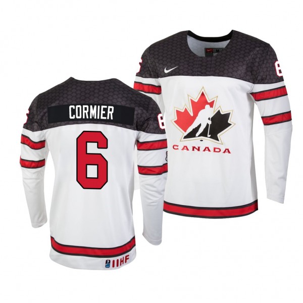 Canada Hockey Lukas Cormier White 2022 IIHF World Junior Championship Home Jersey