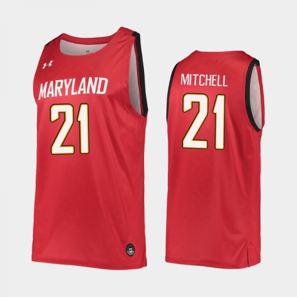 Maryland Terrapins Makhel Mitchell Red 2019-20 Rep...