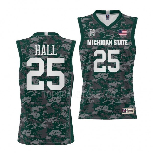 Malik Hall Michigan State Spartans #25 Green 2022 ...
