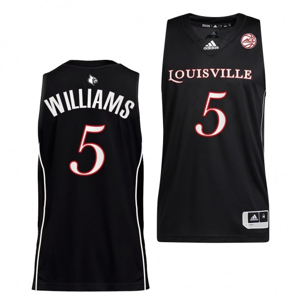 Louisville Cardinals Malik Williams #5 Black Colle...