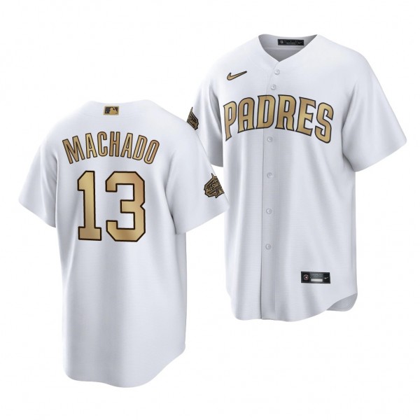 2022 MLB All-Star Game Manny Machado San Diego Padres #13 White Replica Jersey Men's