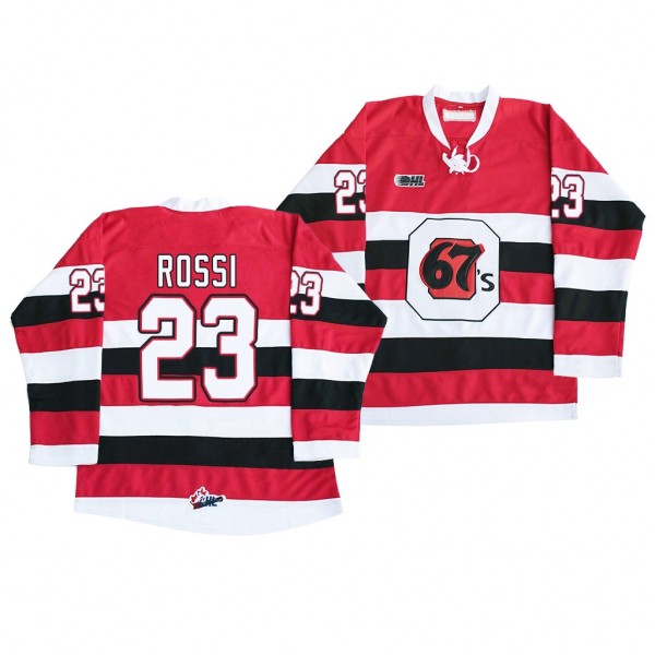 OHL Ottawa 67's Marco Rossi Red 2020 NHL Draft Jer...