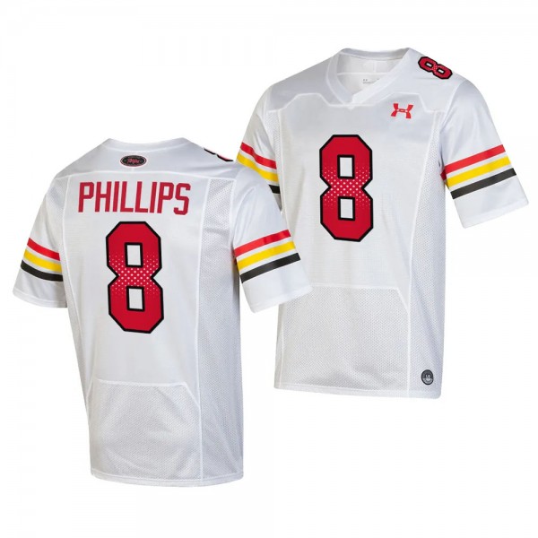 Jordan Phillips Maryland Terrapins Special Game White Men Throwback Football 8 Jersey 2023