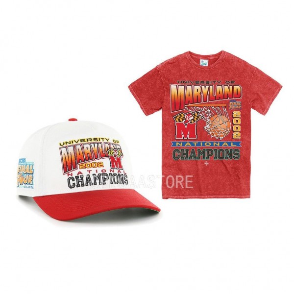 Maryland Terrapins Red White Vintage NCAA Chapms S...