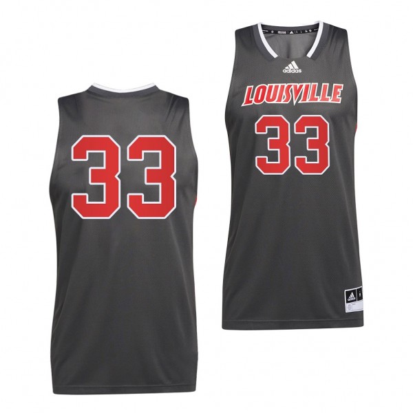 Matt Cross #33 Louisville Cardinals 2022 Reverse Retro College Basketball Grey Jersey