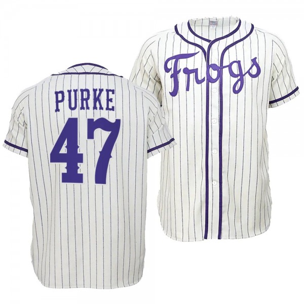 Matt Purke TCU Horned Frogs #47 Natural College Ba...