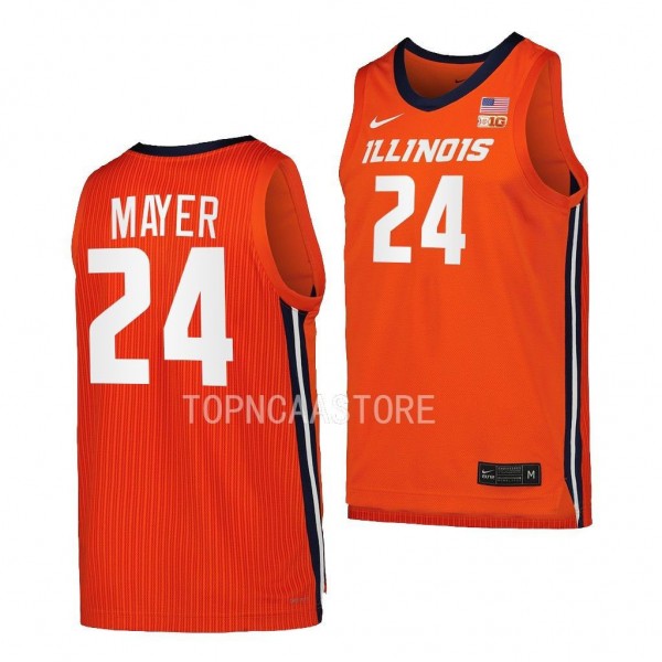 Matthew Mayer Illinois Fighting Illini #24 Orange ...