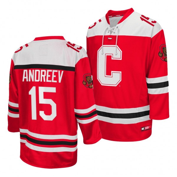 Max Andreev Cornell Big Red Red NCAA College Hocke...