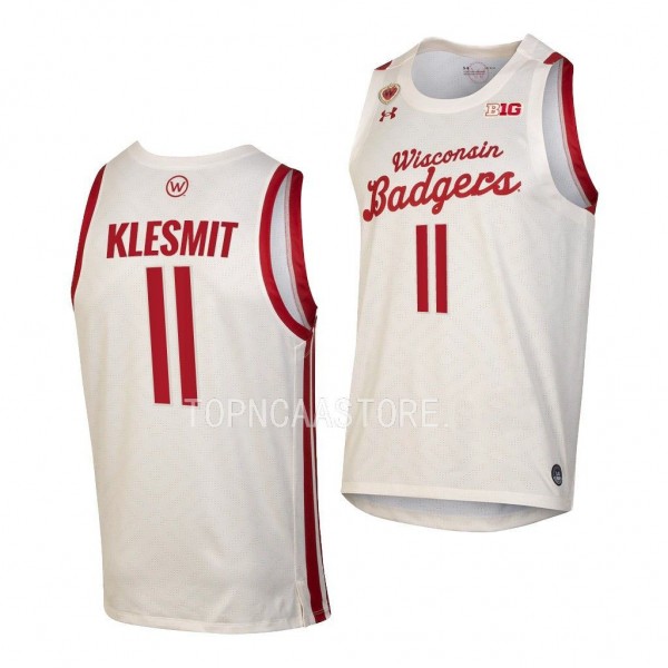 Max Klesmit Wisconsin Badgers 2022-23 Retro Basket...