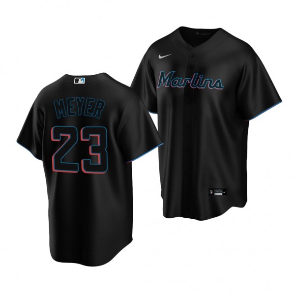 Max Meyer Miami Marlins 2020 MLB Draft Black Jerse...