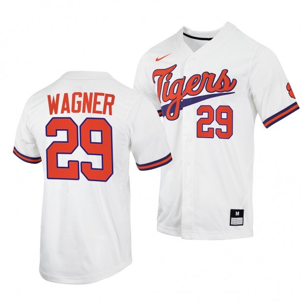 Clemson Tigers Max Wagner 2022 College Baseball White #29 Jersey