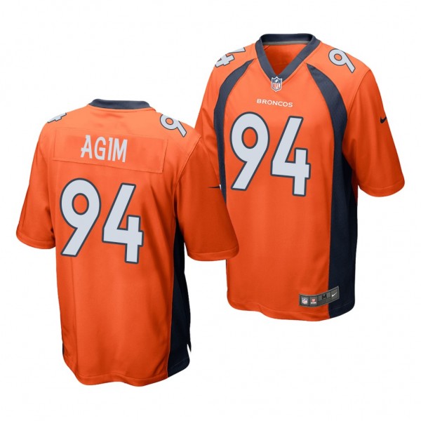 Denver Broncos McTelvin Agim Orange 2020 NFL Draft...