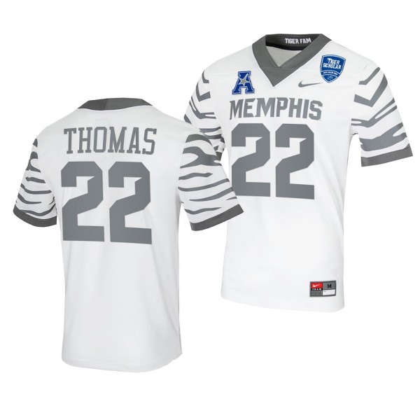 Memphis Tigers Brandon Thomas 22 White 2021-22 Col...