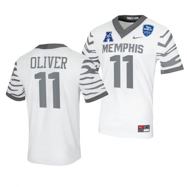Memphis Tigers Sylvonta Oliver 11 White 2021-22 Co...