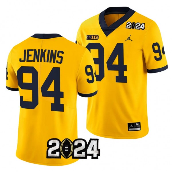 Kris Jenkins 2024 College Football Playoff Michigan Wolverines #94 Jersey Mazie Men's National Championship Shirt