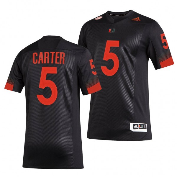 Miami Hurricanes Amari Carter 5 Black 2021-22 Miam...