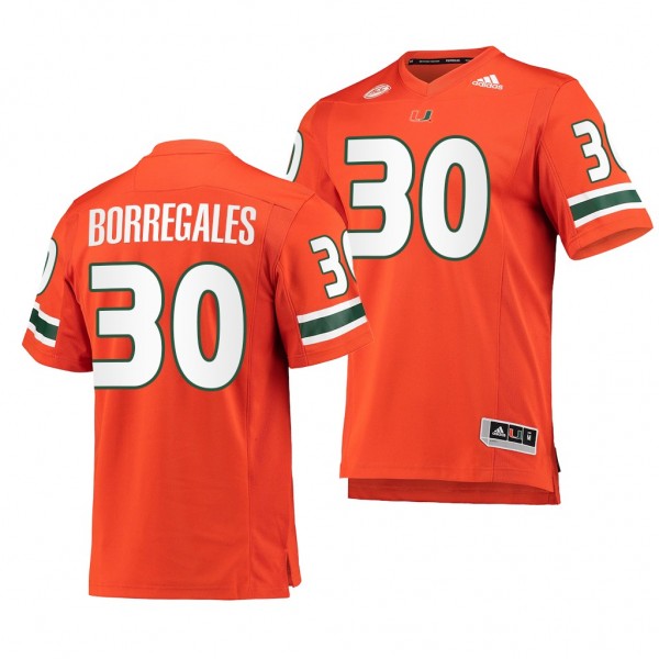 Miami Hurricanes Andres Borregales 30 Orange 2021-...