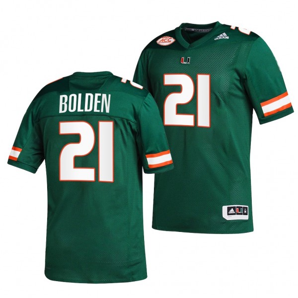 Miami Hurricanes Bubba Bolden 21 Green 2021-22 Col...