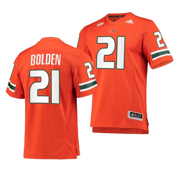 Miami Hurricanes Bubba Bolden 21 Orange 2021-22 Co...