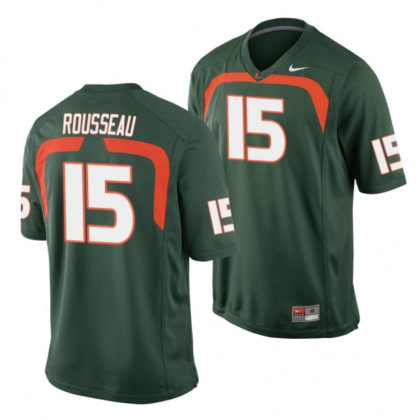 Miami Hurricanes Gregory Rousseau Green Game Colle...