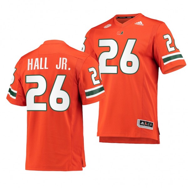 Miami Hurricanes Gurvan Hall Jr. 26 Orange 2021-22...