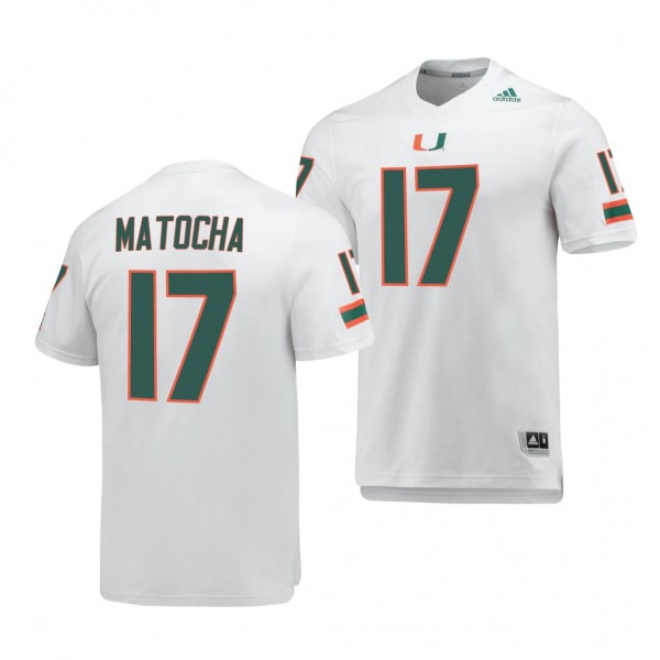 Miami Hurricanes 17 Peyton Matocha White Replica A...