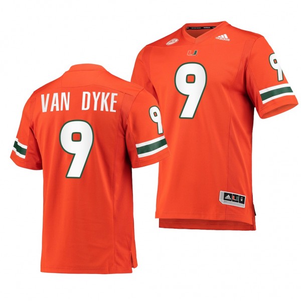Miami Hurricanes Tyler Van Dyke 9 Orange 2021-22 C...