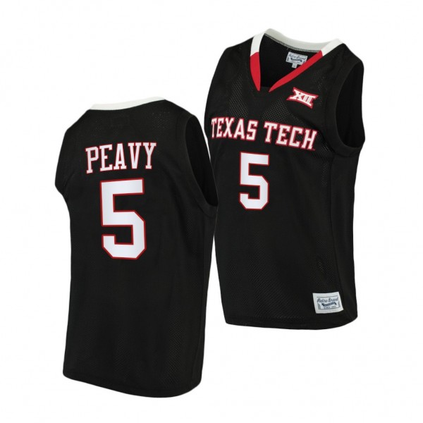 Texas Tech Red Raiders Micah Peavy Black 2020-21 A...