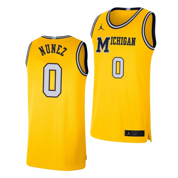 Michigan Wolverines Adrien Nunez Retro Limited Maize Basketball Jersey