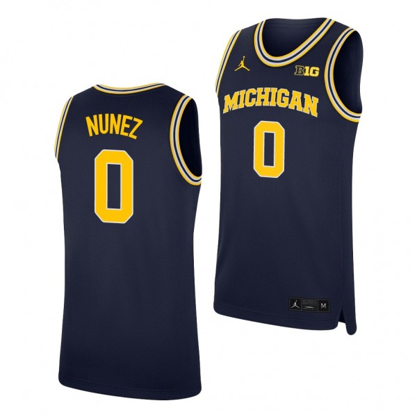 Michigan Wolverines Adrien Nunez Replica Navy College Basketball Jersey