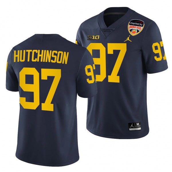 Michigan Wolverines Aidan Hutchinson 2021 Orange B...
