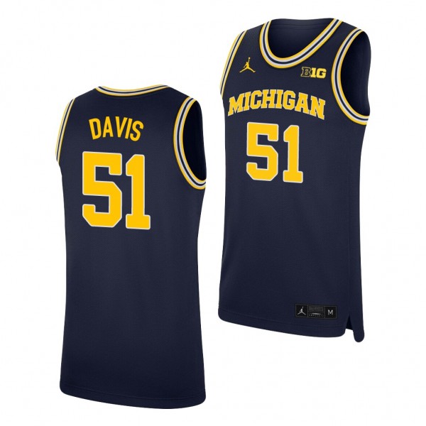 Michigan Wolverines Austin Davis Replica Navy Coll...