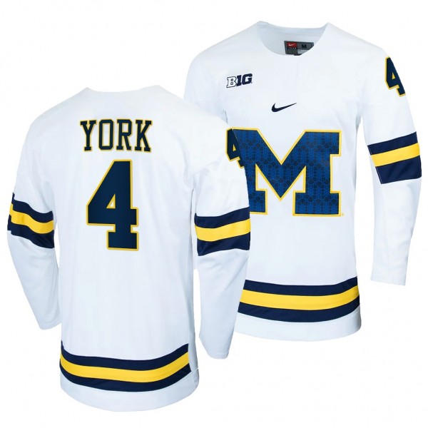 Cam York Michigan Wolverines White College Hockey ...