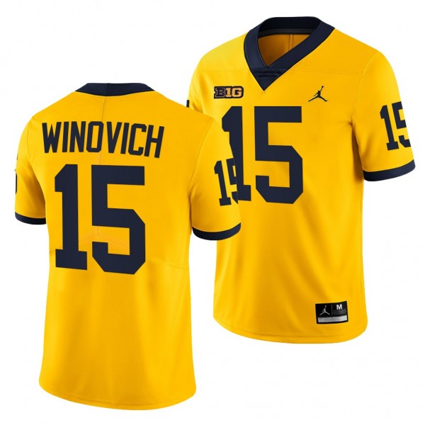 Michigan Wolverines Chase Winovich 15 Maize NFL Alumni Limited Jersey Men