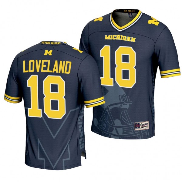 Michigan Wolverines #18 Colston Loveland Icon Prin...