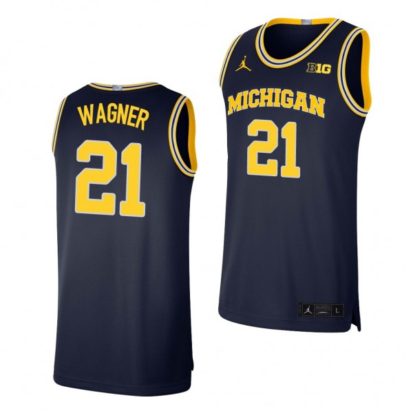 Michigan Wolverines Franz Wagner Limited Navy Basketball Jersey